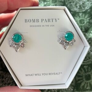 NIB Bomb party sterling collection earrings